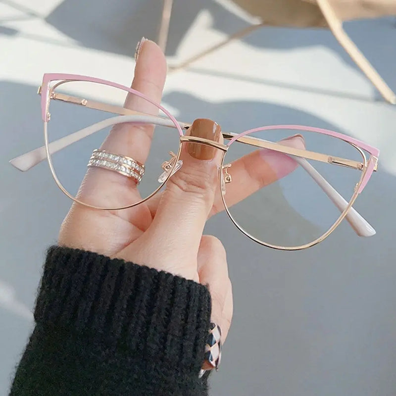 Óculos de Bloqueio de Luz Azul para Mulheres - Óculos de Proteção para os Olhos, Ópticos, para Computador, Design Fashion de Marca