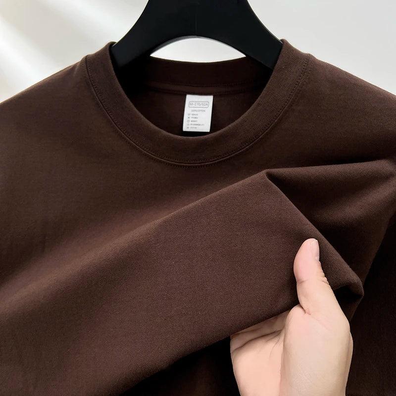 Camiseta Masculina 100% Algodão – Estilo Fashion, Gola Redonda, Manga Curta, Respirável, Para o Verão
